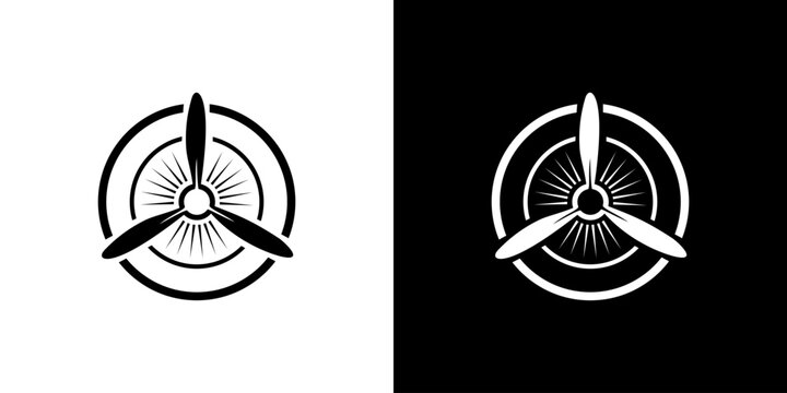 Propeller circle graphic fan engine motor turbine plane rotation isolated