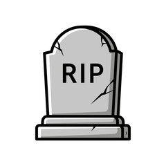  RIP grave illustration
