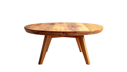 Wooden round coffee table, simple design