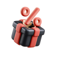 Discount Gift Red Percentage Symbol Sale.