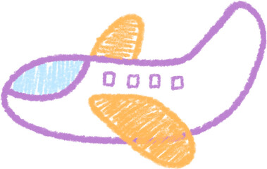 Cute Hand-drawn Airplane Illustration