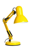 Yellow adjustable desk lamp