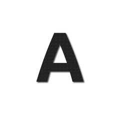 Black Alphabet Letter A Isolated on White Background