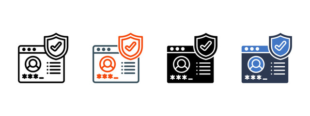 Web Secure Login multiple icon style vector illustration