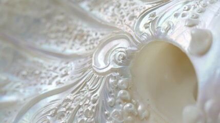Intricate Seashell Pattern: Smooth Glossy Surface - Underwater Natural Beauty