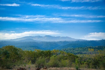 mountain landscape with clouds