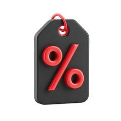 Discount Tag Black Friday Isolated Sale.