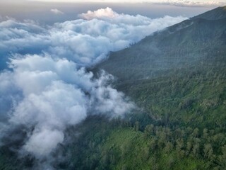 clouds over the mountains