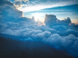 blue sky with clouds