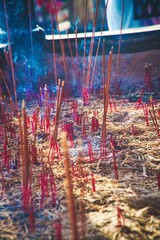 incense sticks in temple