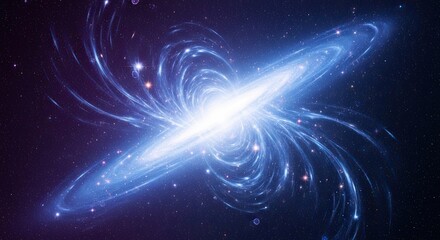 Vast Spiral Galaxy with Brilliant Core and Nebulae