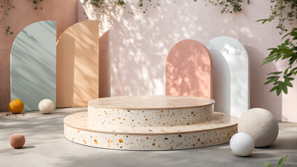 modern podium for product display