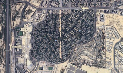 Dubai, UAE: High-Resolution Aerial View of Modern Coastal Cityscape and Urban Development