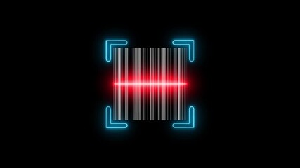  Scan QR code animation. QR code scanner motion graphics. data processing and qr code Scanning. Online Retail Shop Order in Drop shipping video. Using Bar Code Reader.  - Powered by Adobe
