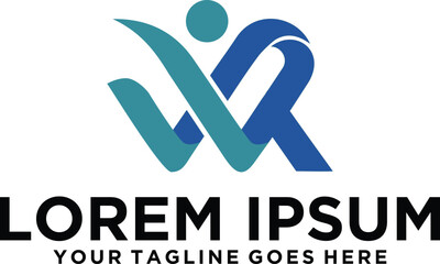 Letter WR Recruitment company logo