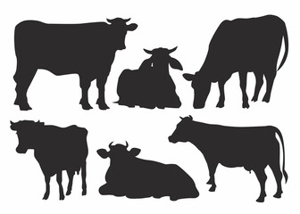 Silhouette Cow Collection Set
