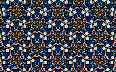 seamless vintage pattern. Floral geometric ornament. Endless texture for wallpaper, surface textures, pattern fills, web page background.