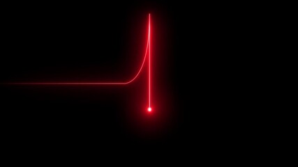 4K neon heartbeat animation on a black background in a seamless loop. Features glowing heart rate lines and medical pulse effects. Perfect for healthcare, cardiology, medical research,