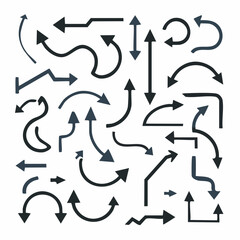 Set of arrow icons vector illustration design collection