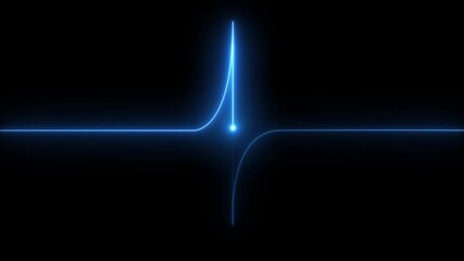 4K neon heartbeat animation on a black background in a seamless loop. Features glowing heart rate lines and medical pulse effects. Perfect for healthcare, cardiology, medical research,