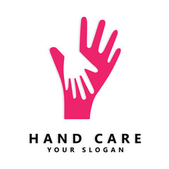 Fototapeta premium Hand care logo icon business vector symbol template