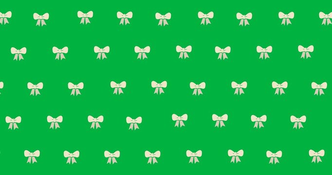 Multiple bow tie icons in seamless pattern against copy space on transparent background