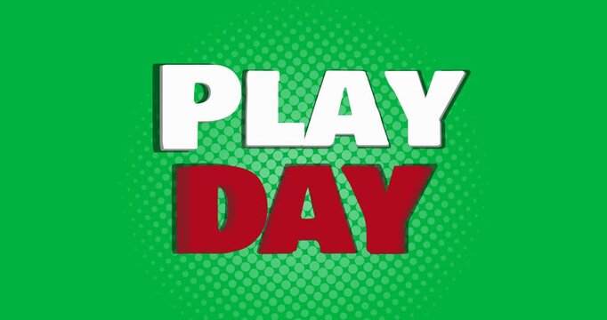 Digital animation of text banner with copy space on transparent background