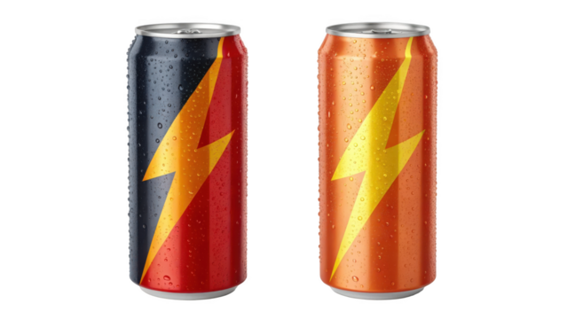 different style Energy Drink Can with Electric Bolt Design