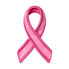 Pink Ribbon Isolated on Black Background Breast Cancer Awareness.