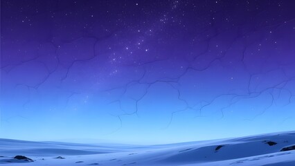 A serene blue sky over snowy landscape