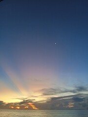 sunset over the sea