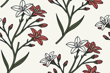 seamless pattern with flowers