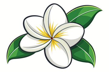 frangipani flower vector illustration