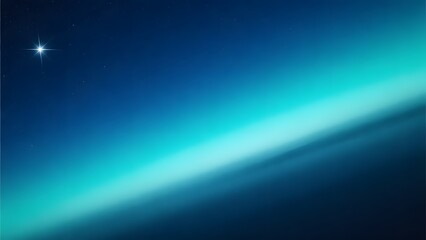 Fototapeta premium A starry night sky with green and blue hues