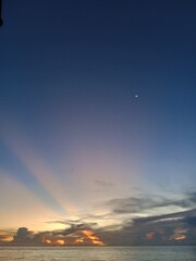 sunset over the sea