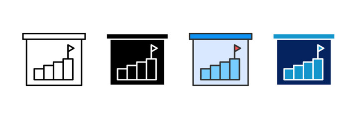 Mission Board Icon Set Multiple Style Collection