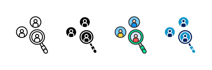 Competitor Map Icon Set Multiple Style Collection