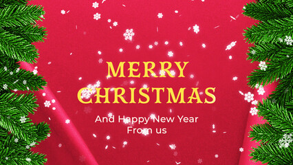 Elegant Christmas Greeting Card Title Animation | Festive Holiday Text Reveal