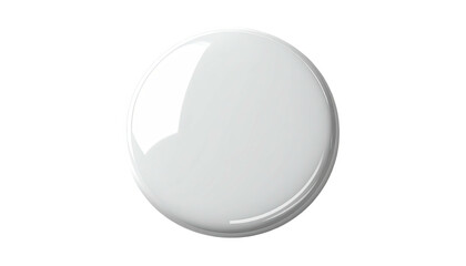 Blank, glossy, white circular object