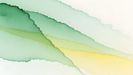 Obraz premium a watercolor painting of green and yellow hues overlapping