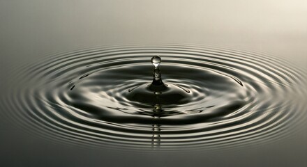 Close-up of water ripple rings on still pond