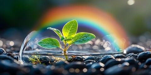 Protected Sprout with Rainbow Light