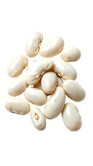 A cluster of pale cream-colored beans