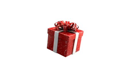 3d cartoon gift box icon isolated on white high resolution colorful present with ribbon bow glossy render cute festive packaging clipart for apps web ui stickers emojis and holiday design