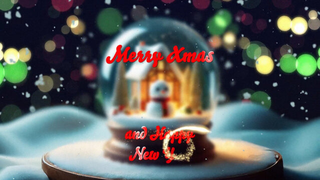 Christmas Snowglobe Title Animation | Festive Winter Greeting Card Intro