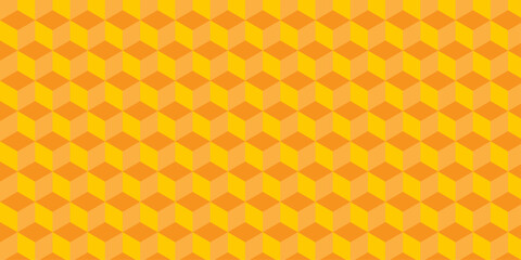 orange cube seamless creative cubes decoration triangle wall and wallpaper textile vector square tile, mosaic endless repeat hexagon block texture background.	