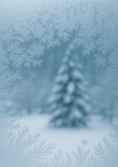 Frosty winter tree wallpaper.
