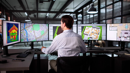 Elderly Man Uses Computer To Map Heat-insulating Properties