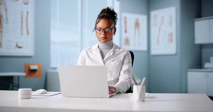 Happy African American Woman Nurse Attending Healthcare Conference