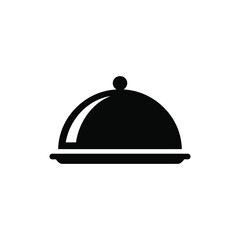 Simple black silhouette of a covered serving dish